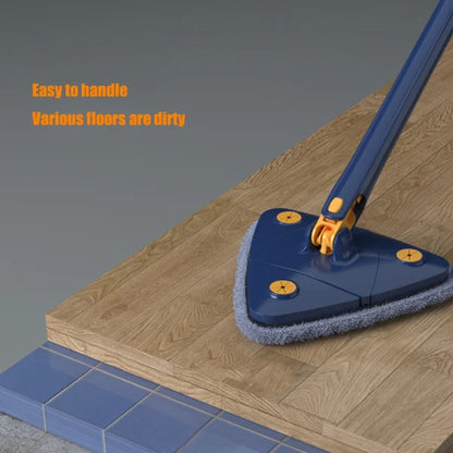 360 Rotatable Adjustable Triangle Cleaning Mop With Twist Squeeze